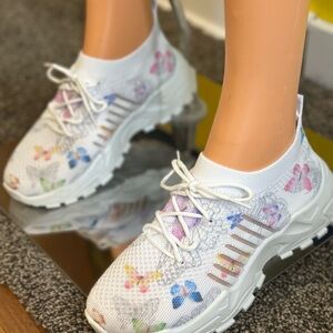 Multicolor Butterfly Women's Sneakers